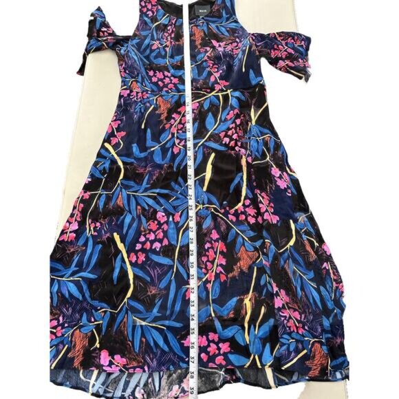 Anthropologie MAEVE Floral ELIA Open-Shoulder Dress Bell Flutter Sleeve Size 6 - Picture 5 of 10